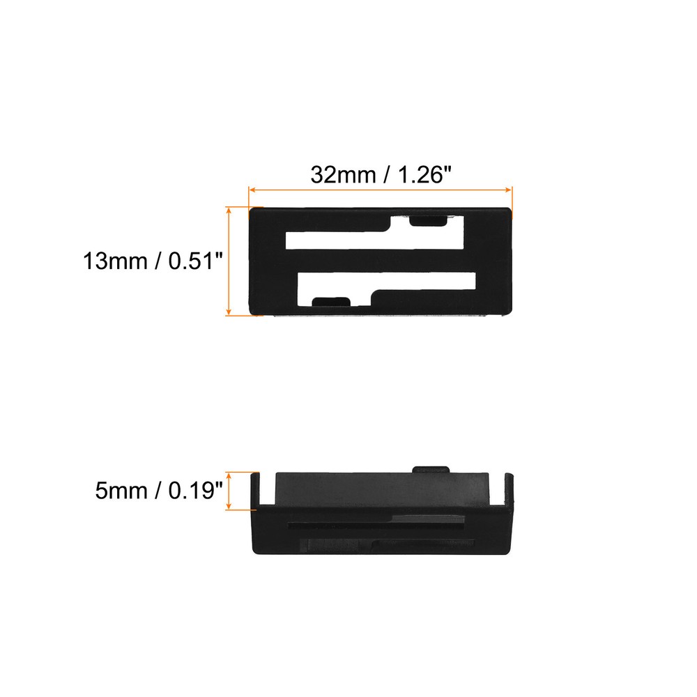 50 Pcs Servo Cable Clips Lock for RC Plane Boat Model Black