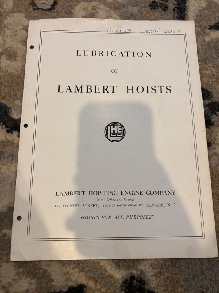 Lambert Hoist Lubrication Brochure AMIL25