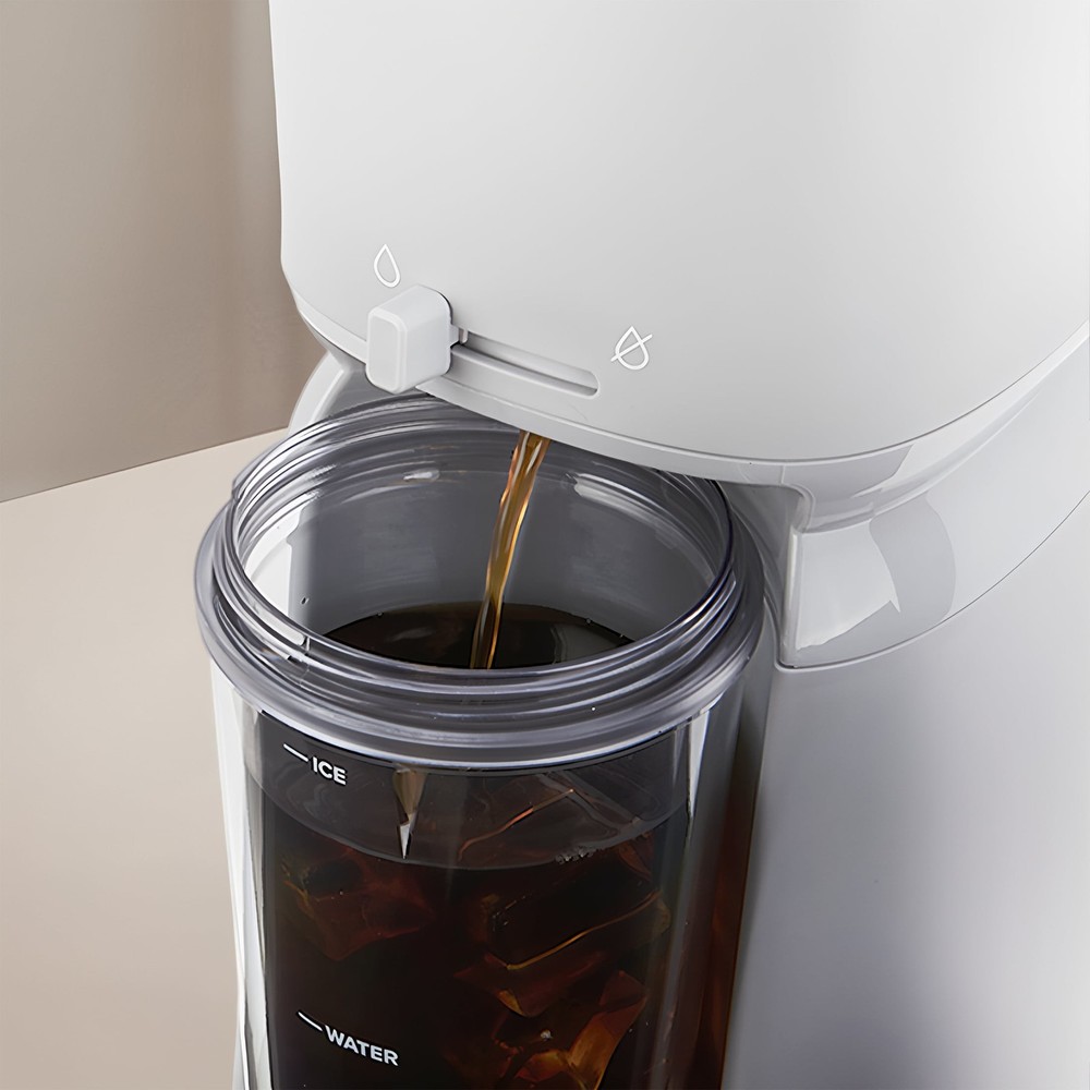 Single Serve Iced Coffee Maker Soft Silver