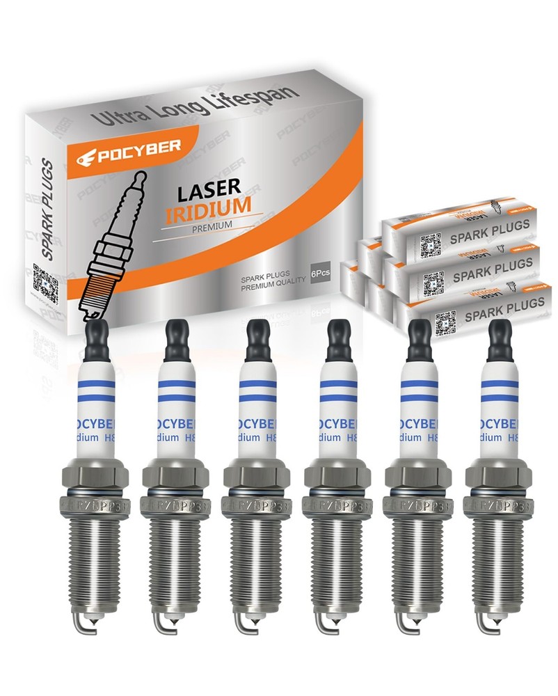 Set of 6 Spark Plugs Iridium Plug for BMW E60 E83 E85 E90 X5 Replace OEM 158253