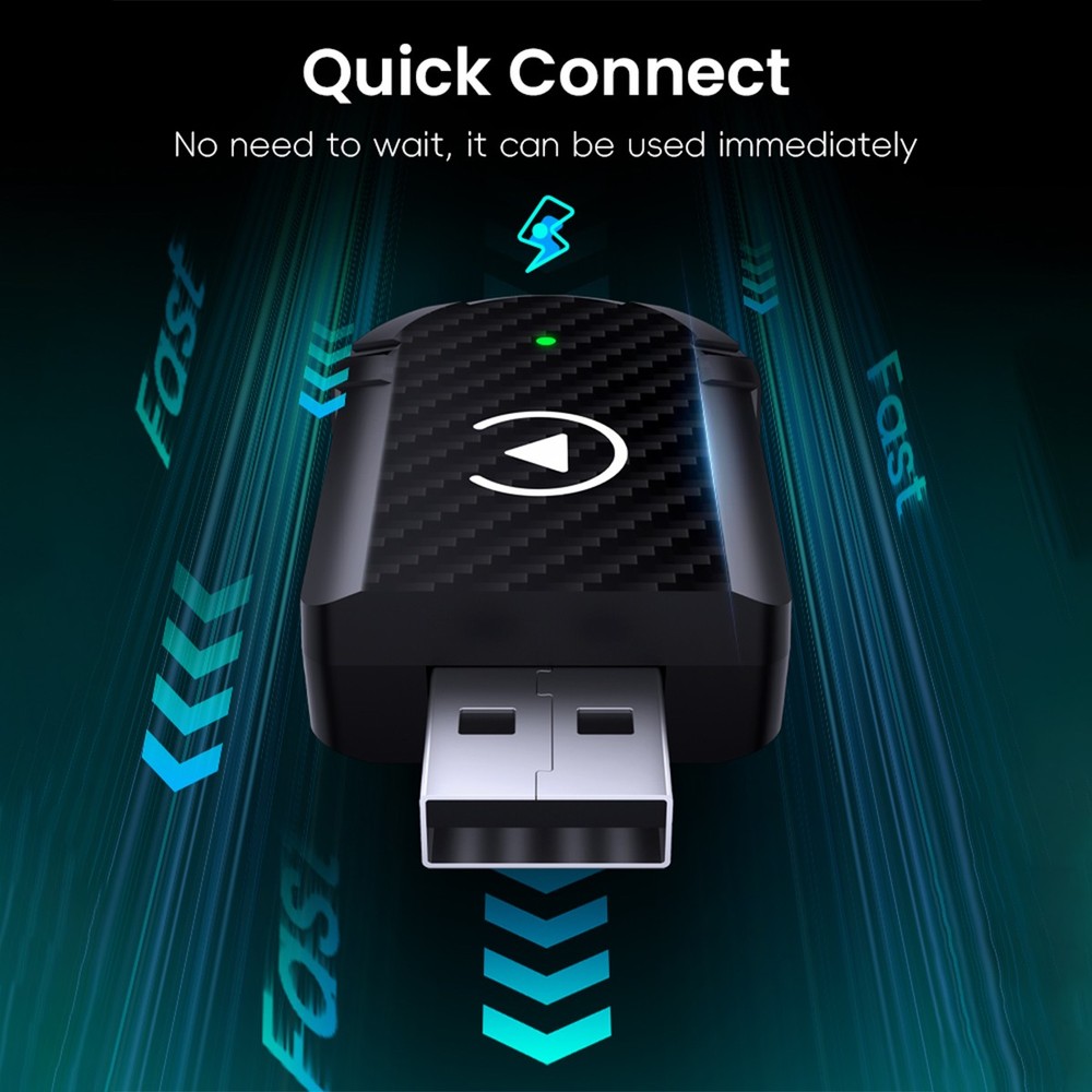 2025 Upgrade Wireless Android Auto Adapter Wireless CarPlay Adapter -Plug & Play
