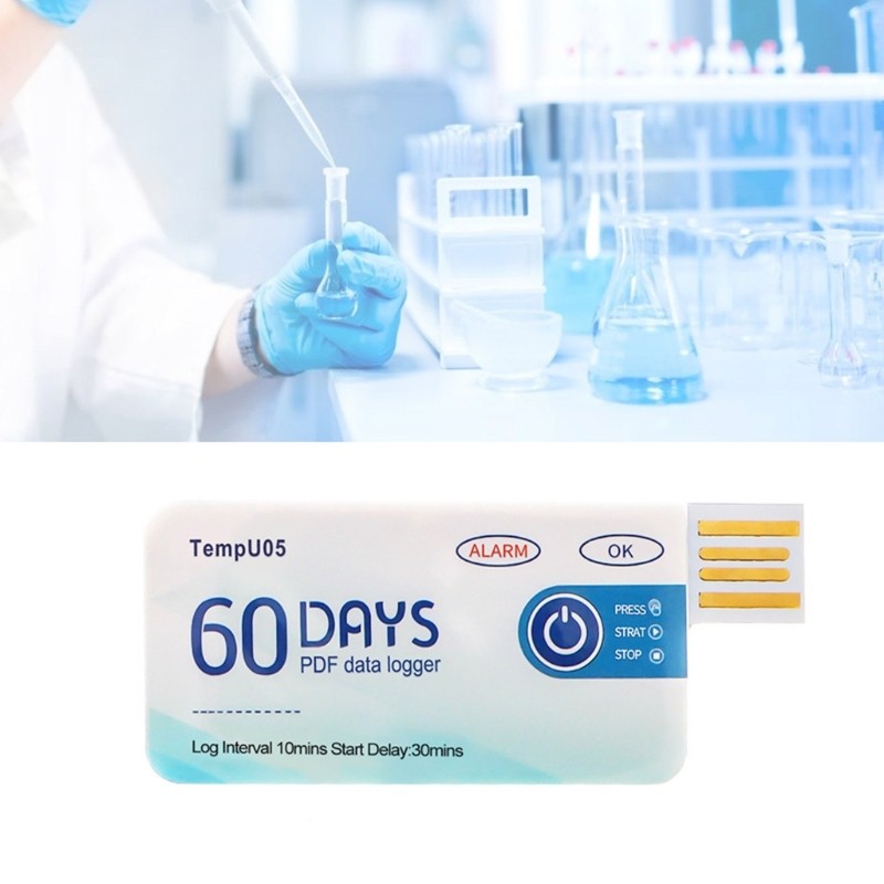 60 Days Disposable Temperature Logger USB Data Logger for Cold Chain Transport