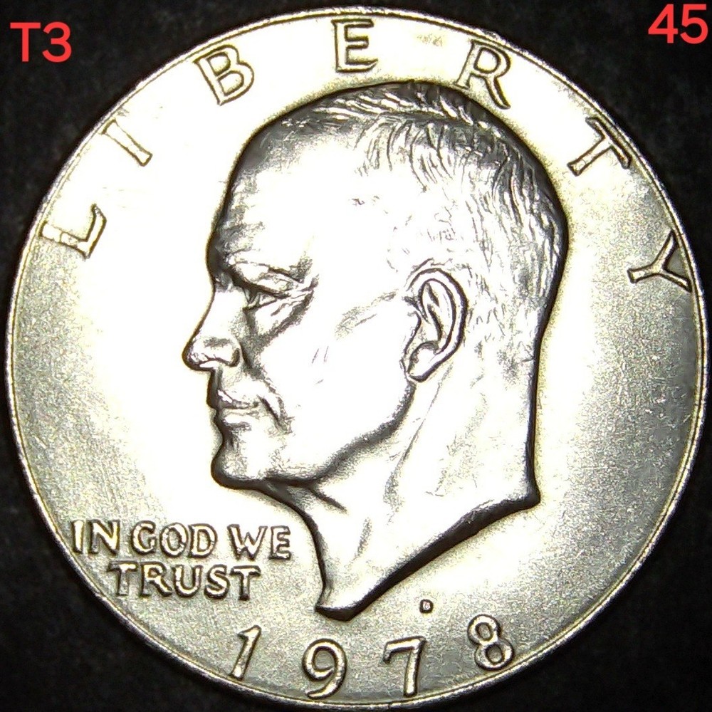 💥💥1978 D ERROR "Ike" Eisenhower $1 Almost Uncirculated💥