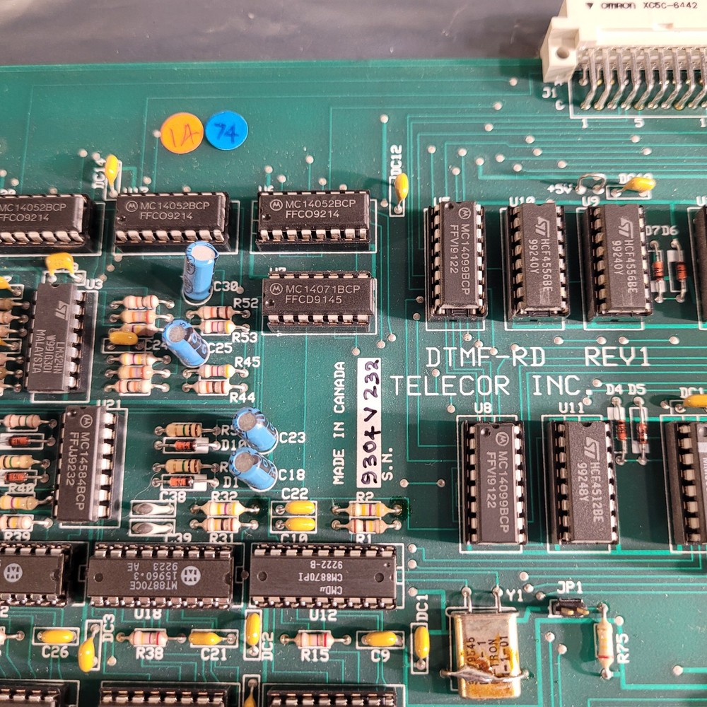 Telecor DTMF-RD Rev 1 Plug In Module Control Computer Board PCB