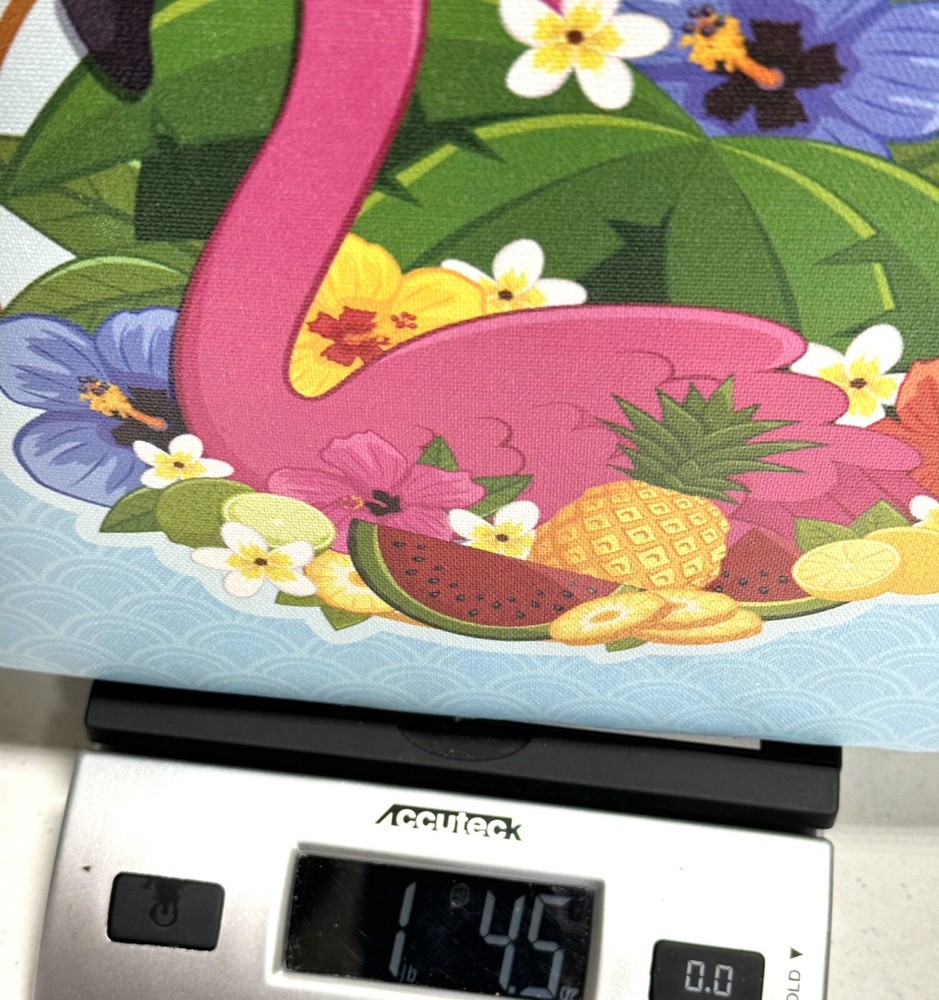 Flamingo Canvas Box Hinged Storage Suitcase 11x9x4