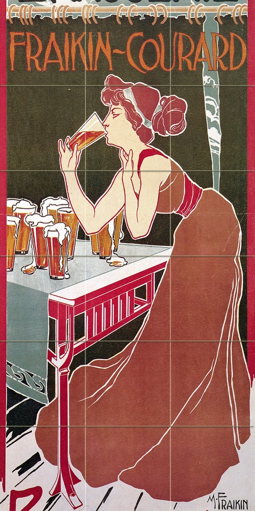 Art Nouveau Ceramic Mural Backsplash Bath Tile #596