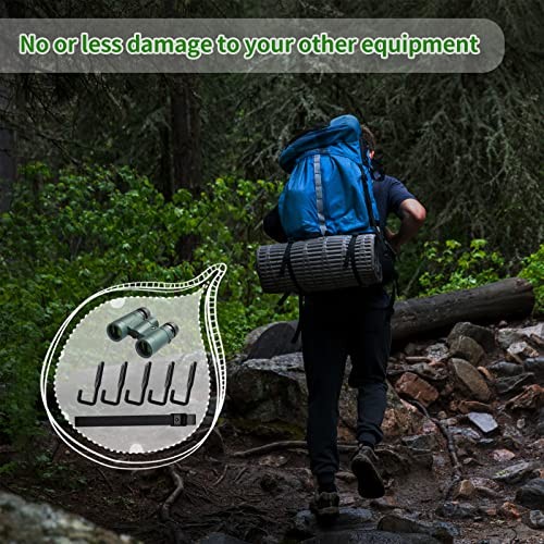 Treestand Strap Gear Hangers with Large Hooks, Lightweight Multi-Hook Black