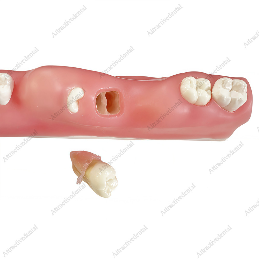 Dental Impacted Tooth Model Wisdom Unerupted Tooth Extraction Practice Training