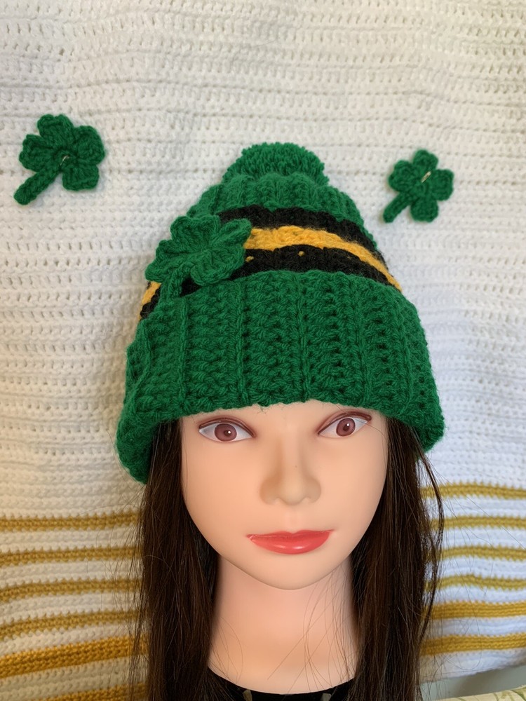Handmade St. Patrick day beanie crochet