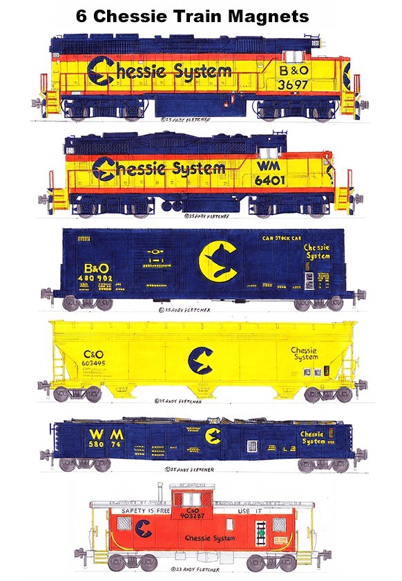 Chessie System Local Train 6 magnets Andy Fletcher