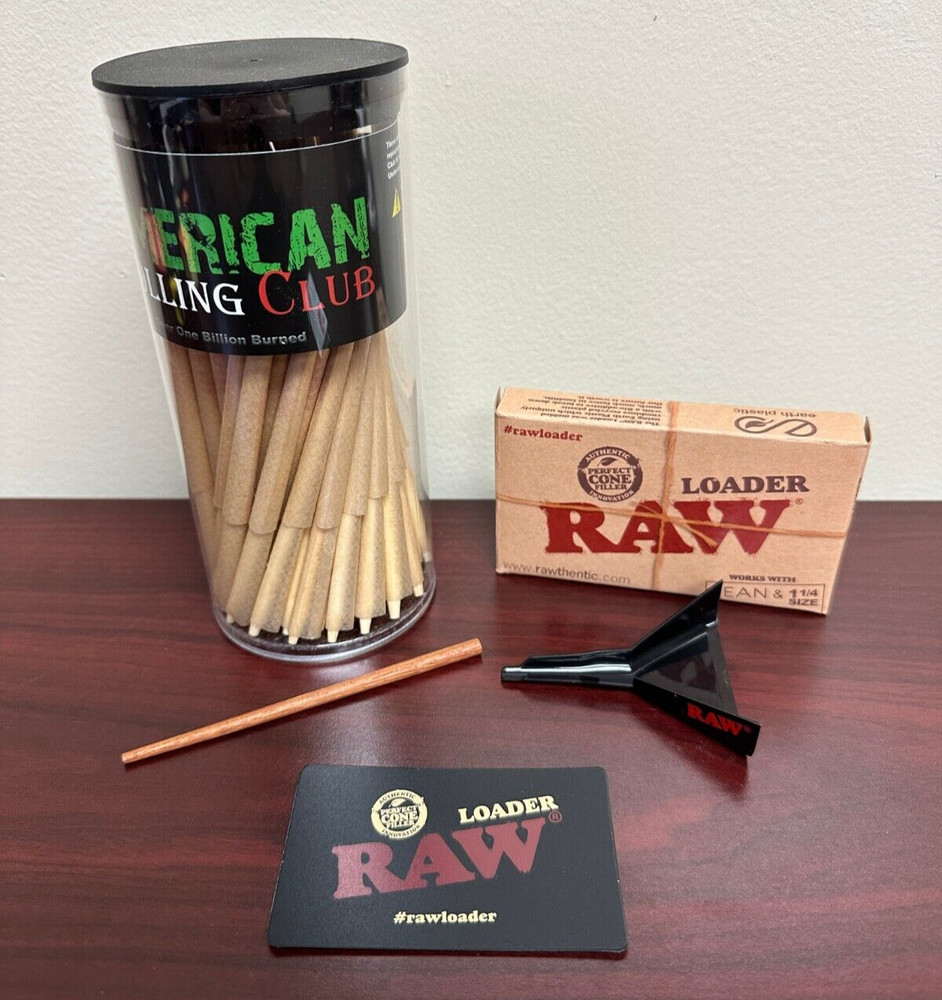 RAW Classic Pre-Rolled LEAN 100ct Cones w/Lean Cone Loader
