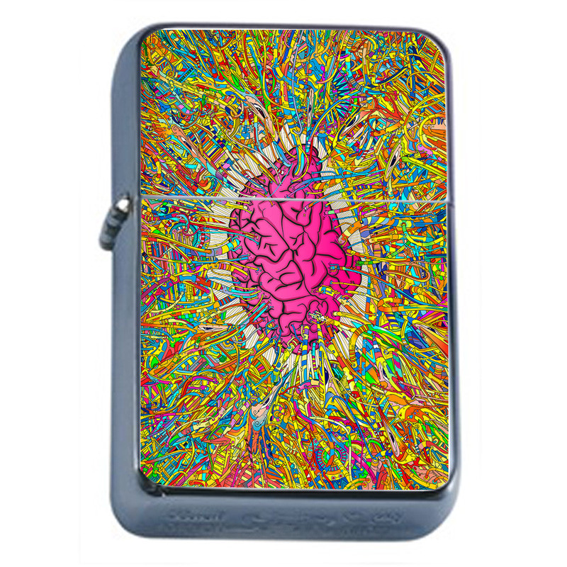 Brain Wire Em1 Flip Top Oil Lighter Wind Resistant