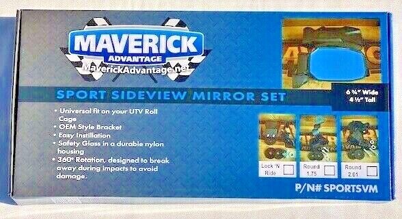 Maverick Side View Mirrors for Can Am Defender