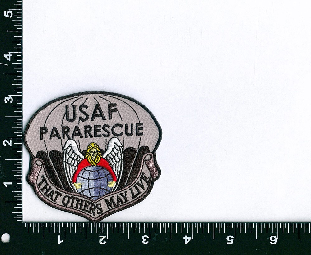 USAF Pararescue Embroidered Patch (PJs) - Hook & Loop Backing - 3.25" X 3"