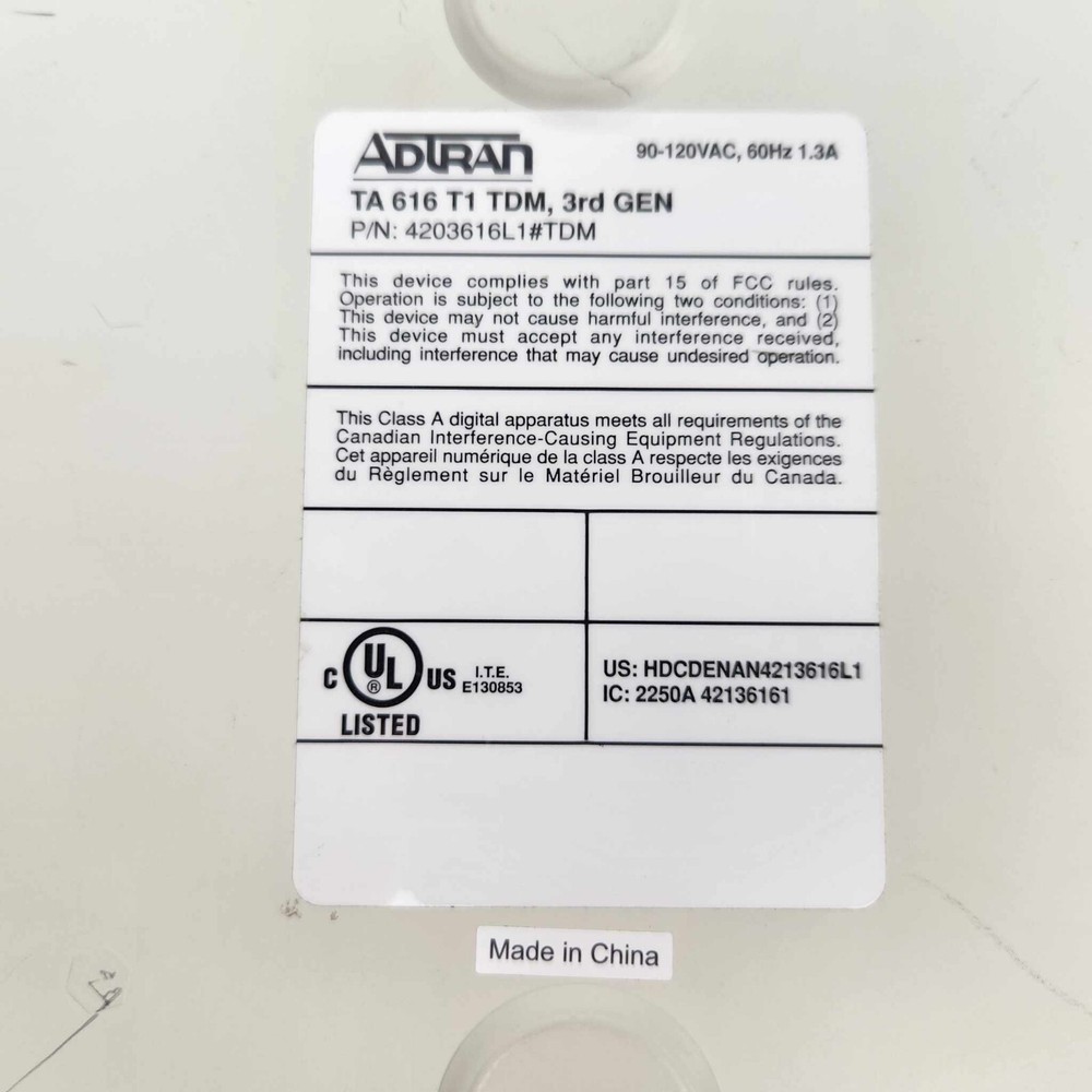 Adtran 616 Total Access T1 TDM Software Router 3rd Gen