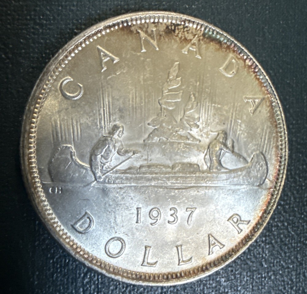 1937 Canada One Dollar S$1 Silver Coin
