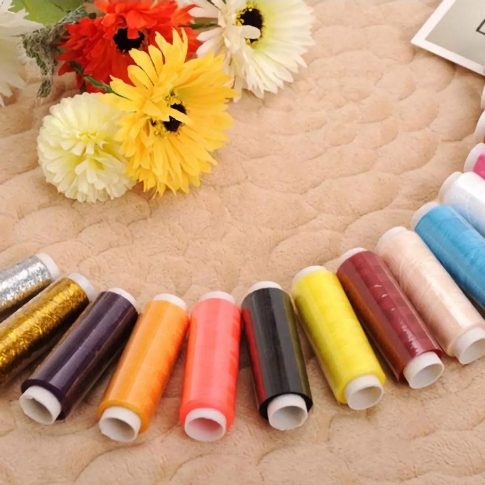 39Pcs Colored Sewing Thread Set Random Colors Polyester Spool Sewing Thread