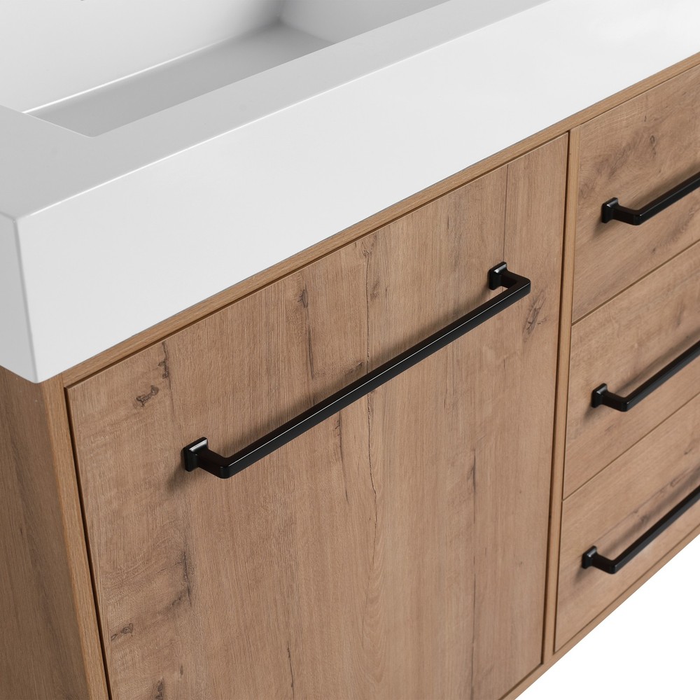 60" White Double Sink Vanity w/ Soft-Close Doors & 3 Drawers