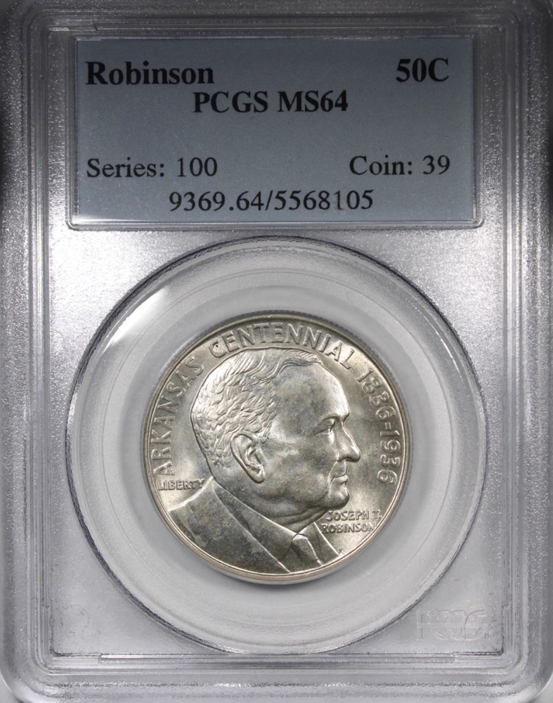 1936 Robinson Commemorative Half Dollar PCGS MS64 50C