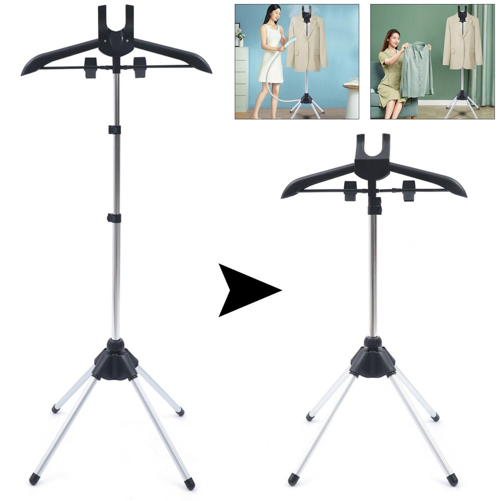 Handheld Ironing Steamer Hanger Bracket Foldable Garment & Clothes Drying Rack