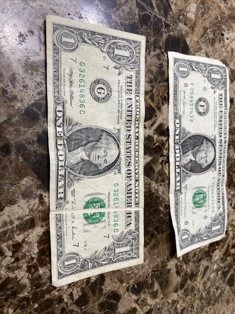 Error Notes Inking Offset Dollar Bill
