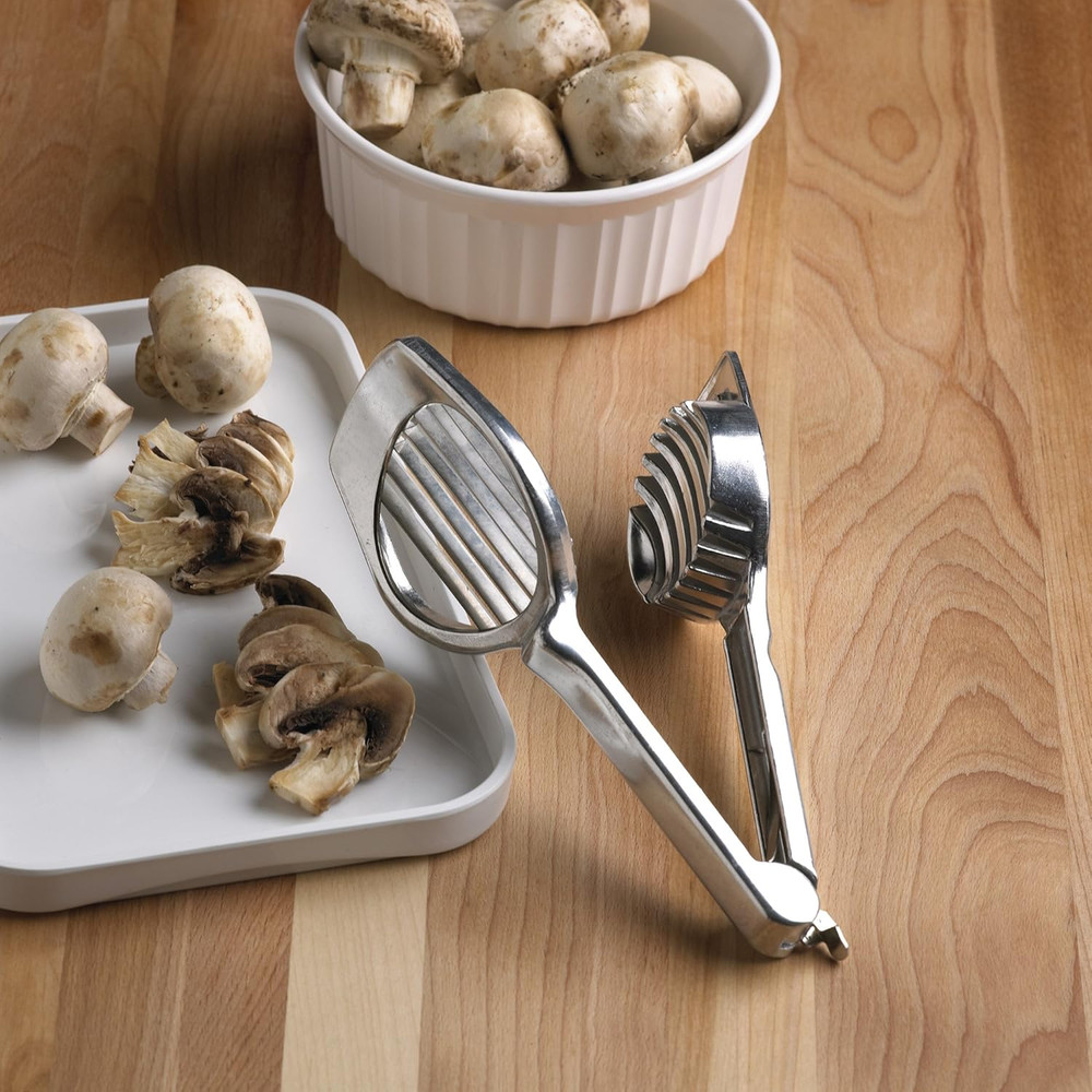Fox Run Mushroom and Egg Slicer, Cast Aluminum,Silver