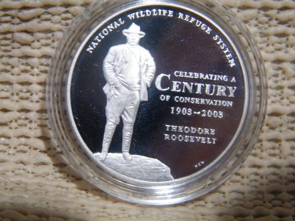 2003 WILDLIFE REFUGE BALD EAGLE SILVER COMM ASW.77 cd22