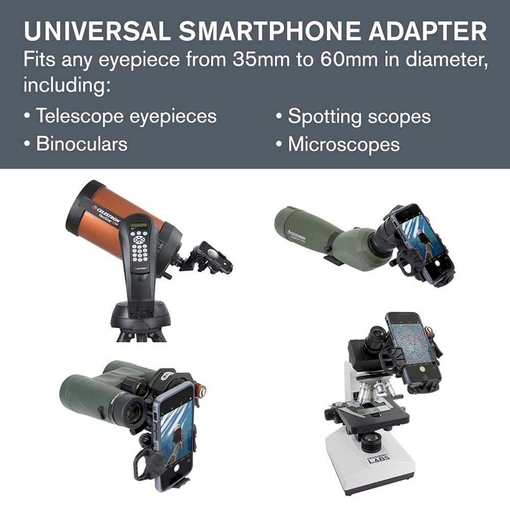 Celestron - NexYZ DX Kit - 3-Axis Universal Smartphone Adapter - Digiscoping ...