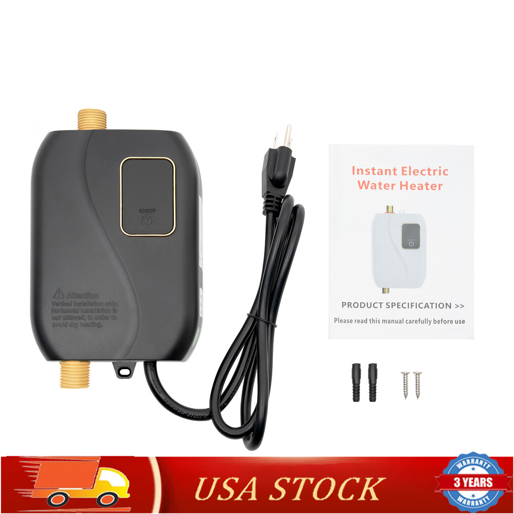Electric Water Heater Small Instant Hot Water Heater Under Sink Plug in Tankless
