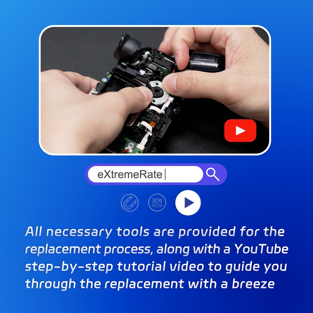 eXtremeRate Replacement Magnetic Module Kit for PS5 Edge Controller Back Paddles