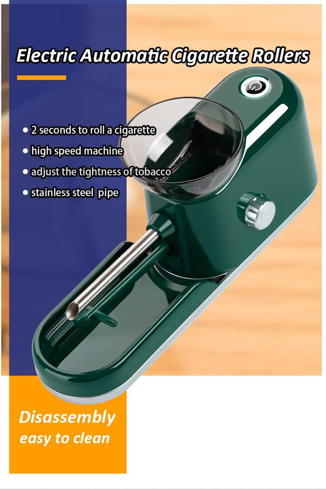 Cigarette Rolling Machine Electric Automatic Injector Tobacco Roller Black1