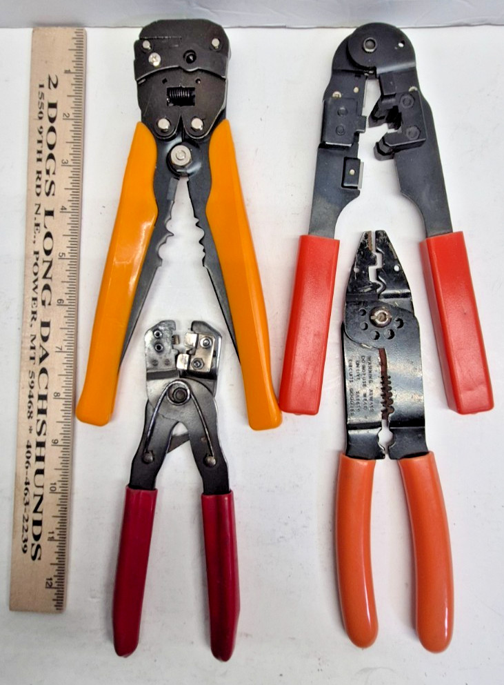 4 Network Cable Modular Crimper/Cutter/Stripper & Ratch Crimping Tools