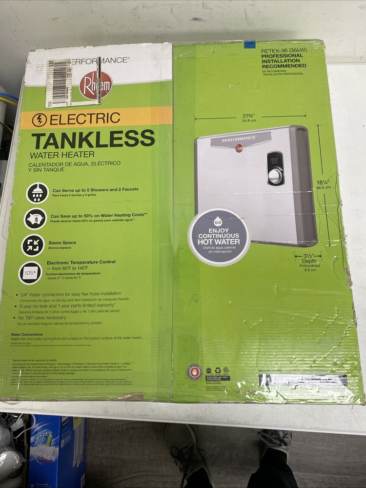 Rheem Performance 36kw Tankless Electric Water Heater RETEX-36) *READ* as is
