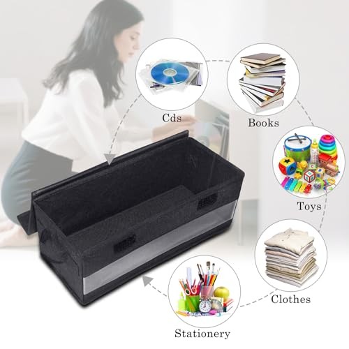 CD Storage Boxes - Pack of 2 CD Cases - 14" x 5.9" x 2 Pack With Visual Window