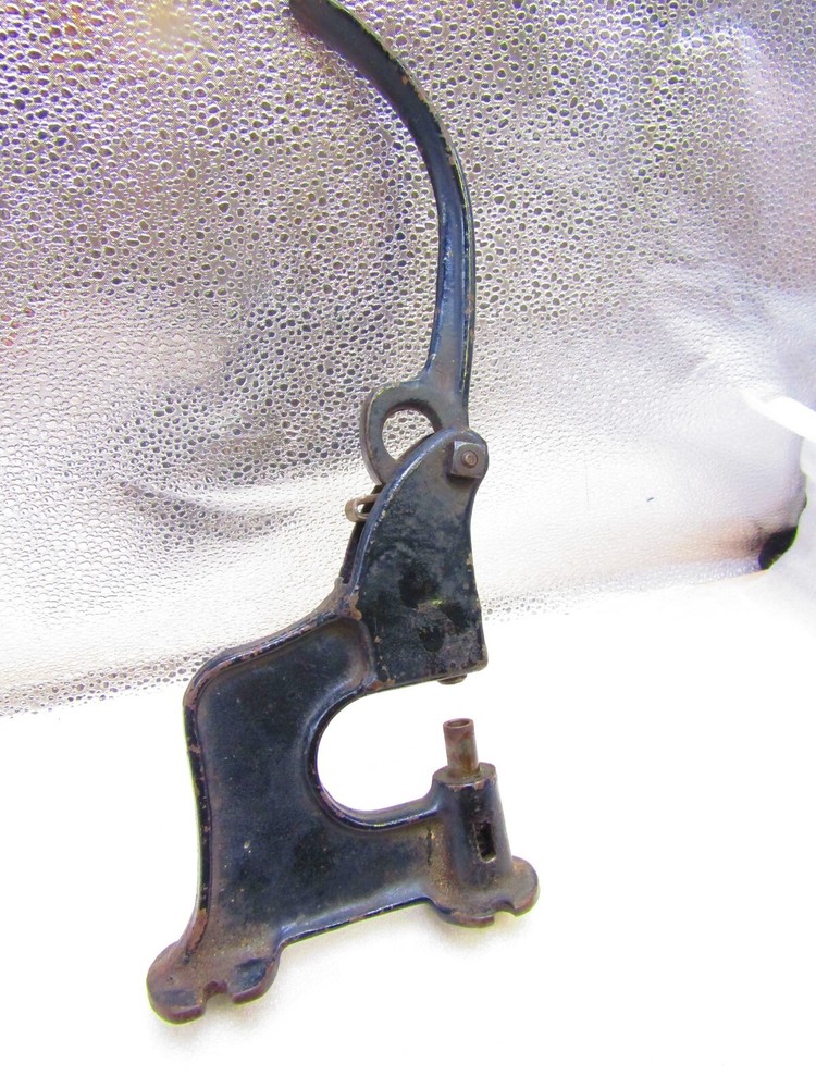 Vintage cast iron grommet/rivet macine by Rex