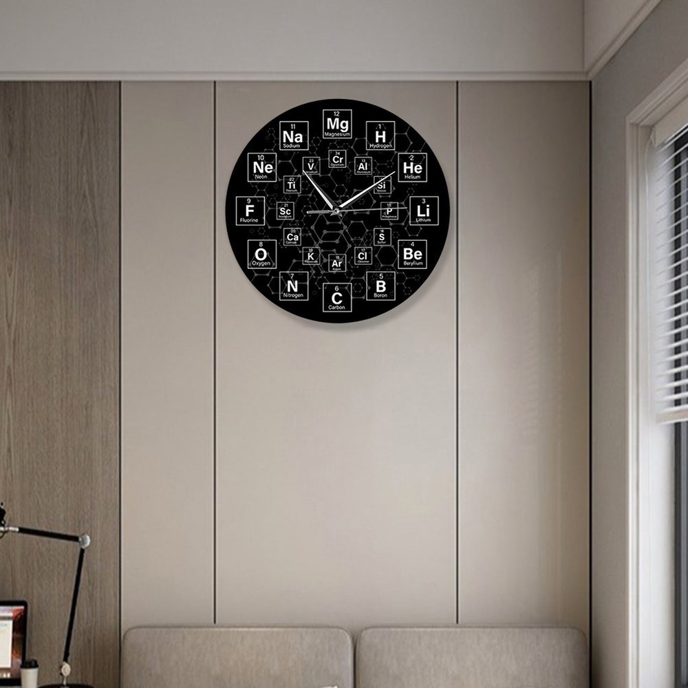 Periodic table clock laboratory decorative wall clock home decorative wall clock