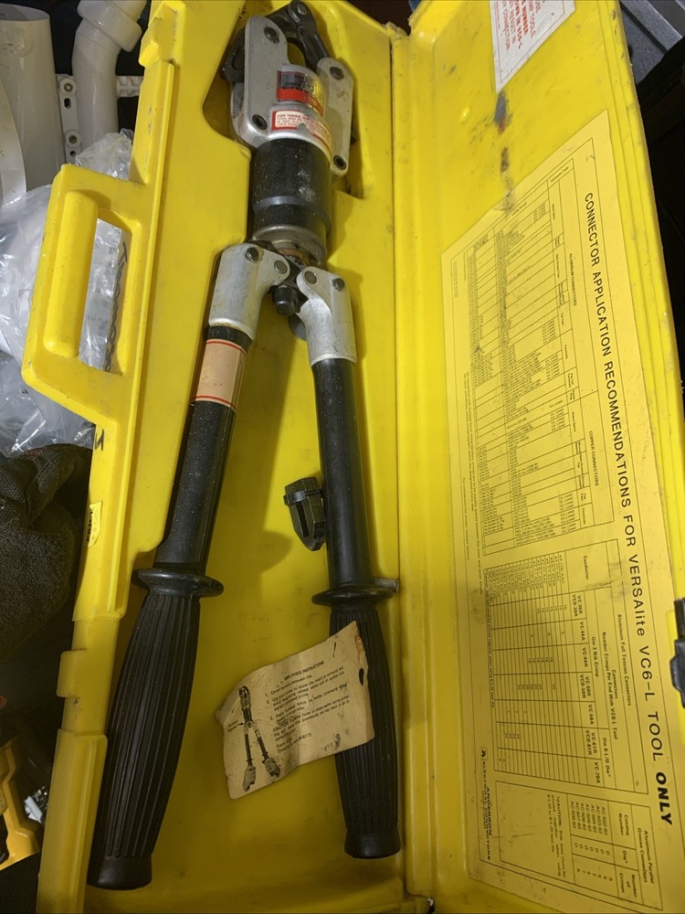 Square D VC6-L Hydraulic Compression Tool, Lug Crimping Tool