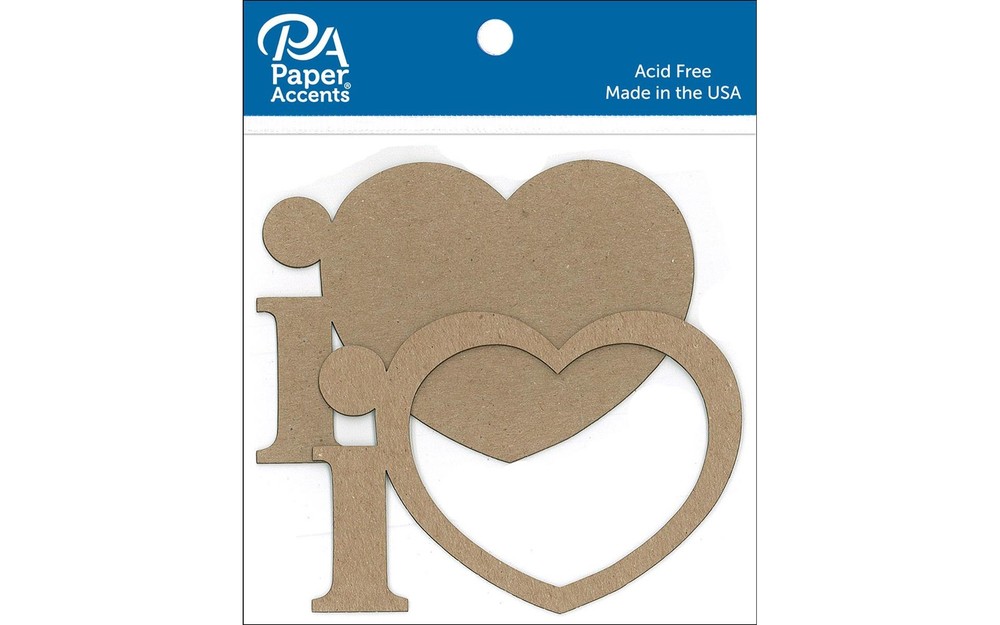 Chip Shape 8pc I Heart Natural