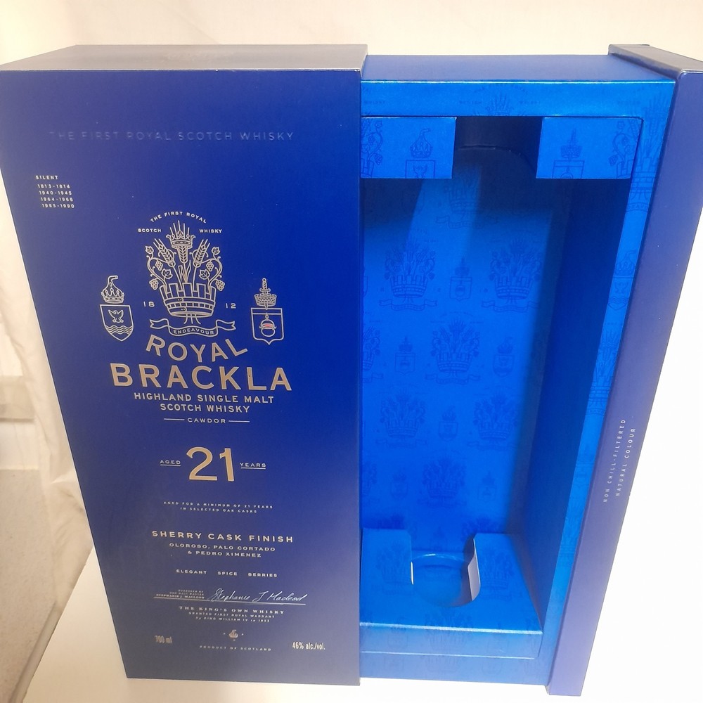 Royal Brackla 21 Year Old Whisky - Empty Box