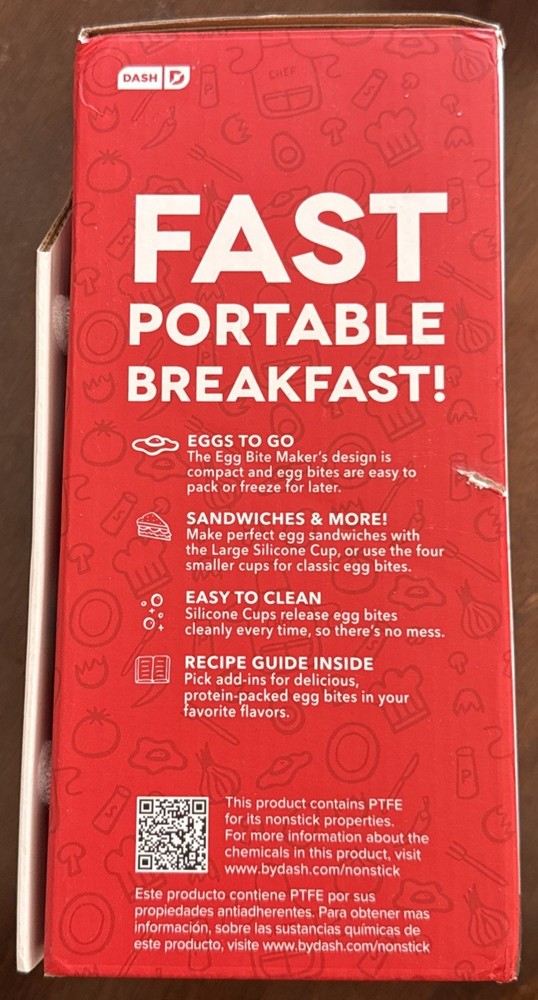 Dash Deluxe Egg Bite and Egg Sandwich Maker NEW in Box