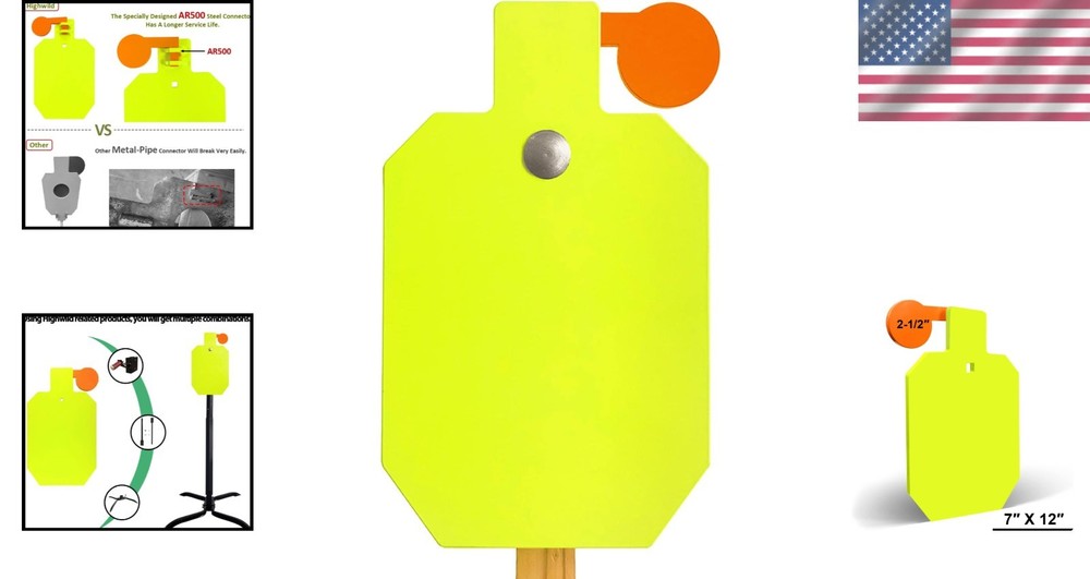 Precision Laser-Cut AR500 Hostage Target - 7" x 12" for Dynamic Shooting Fun