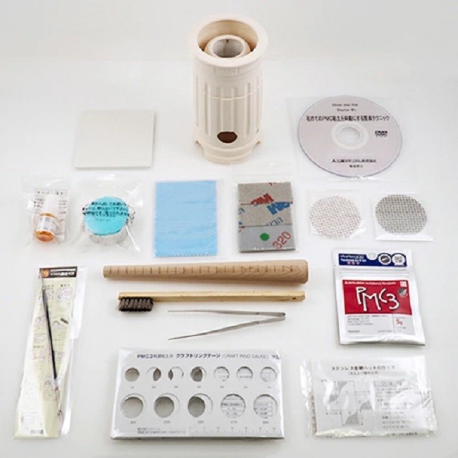 MITSUBISHI MATERIALS PMC3 Silver Art Clay Starter Kit Ring Pendant Making Tools