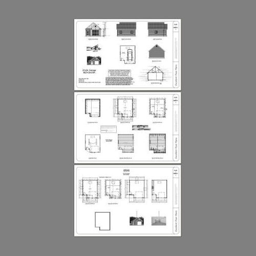 20x24 1-Car Garage -- 456 sq ft -- PDF Floor Plan -- Model 5A