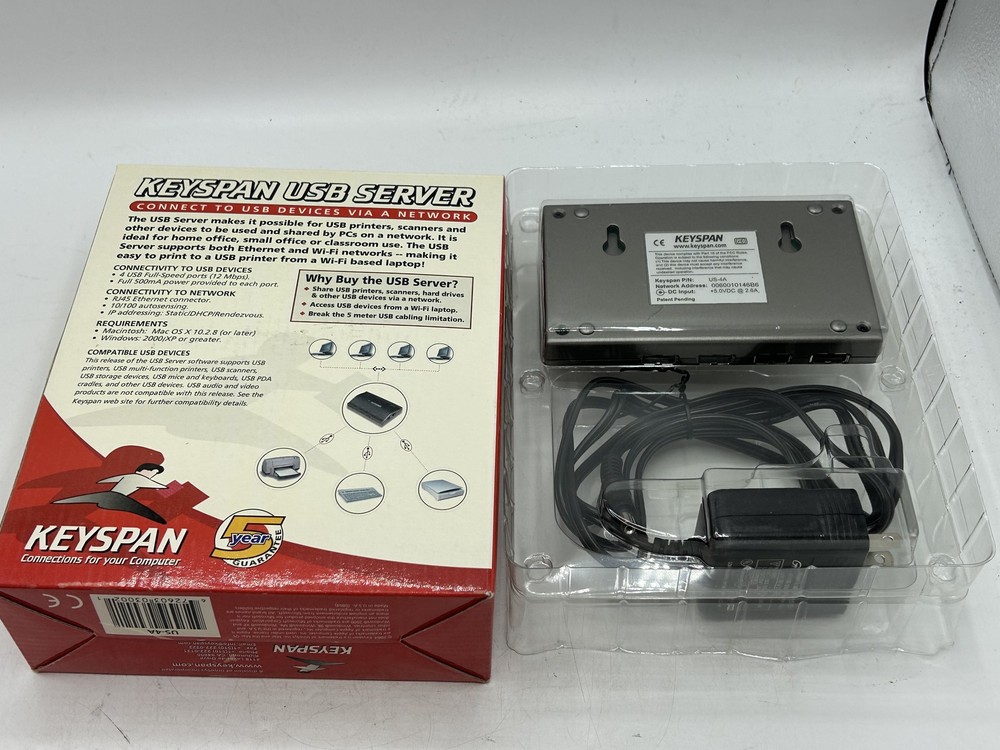 OPEN BOX Keyspan US-4A Network USB Server WITH FREE SHIPPING