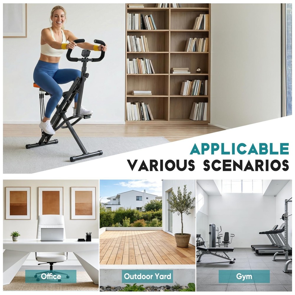 Home Deep Squat Machine,Foldable,Adjustable Resistance Glutes Trainer Exercise