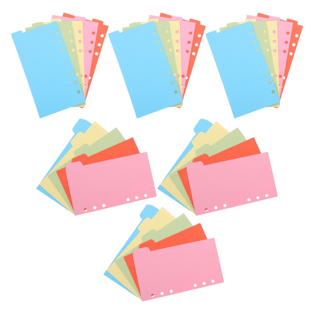 6 Set Binder Partition Index Divider Page Folder Section Dividers