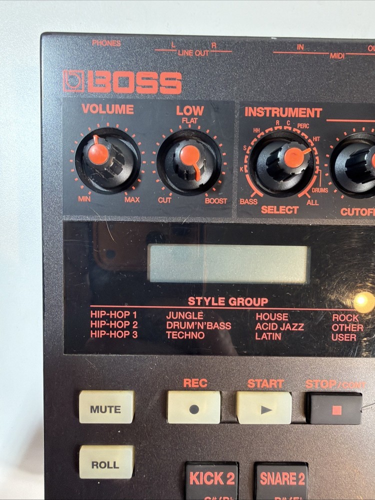BOSS Dr. Groove DR 202 Drum Machine (LCD SCREEN DOES NOT WORK)