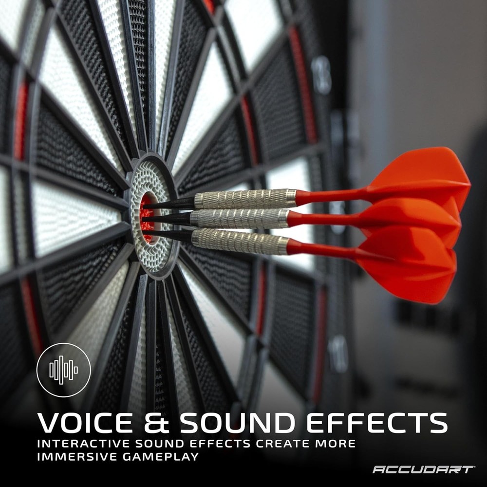 Accudart Spark Electronic Dartboard – 30 Games, 174 Variations, Computer Chall