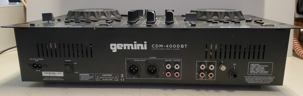 GEMINI CDM-4000BT DUAL CD/USB MEDIA PLAYER WITH BLUETOOTH
