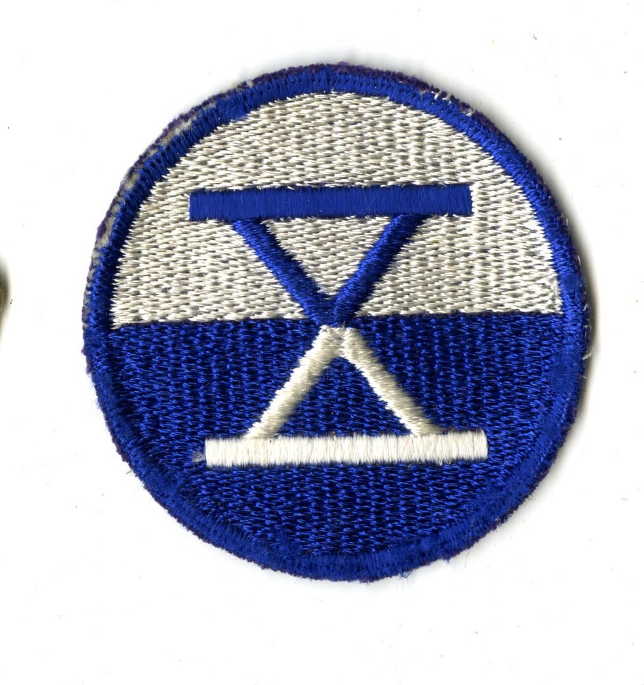 X Corps Blue Border White Back Patch Pacific Philippines